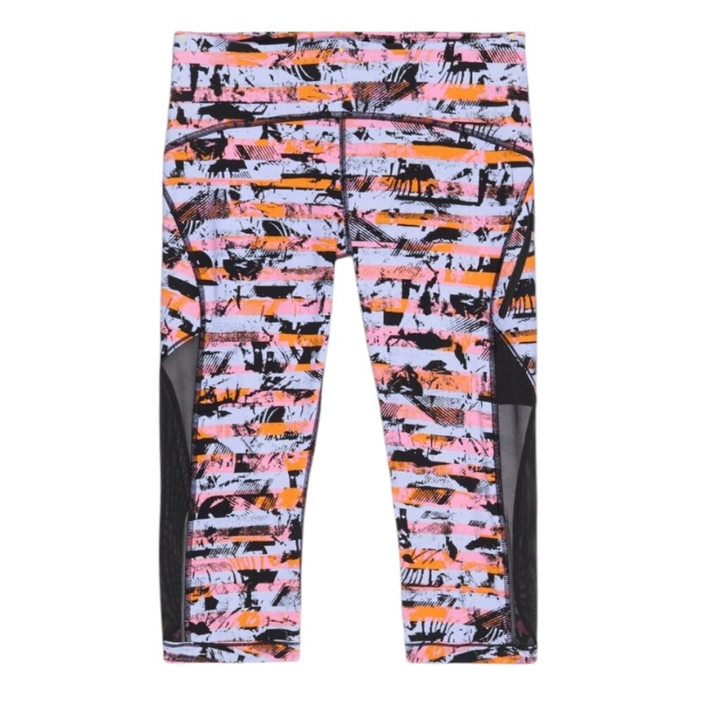 Lululemon Sun Runner Crop *17"Inversion Multi / Black 10